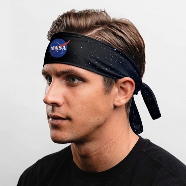 Suddora NASA Tie Headband Ninja Style Headband for Workout Sports and NASA Event Accessories - B9EK4RBIF