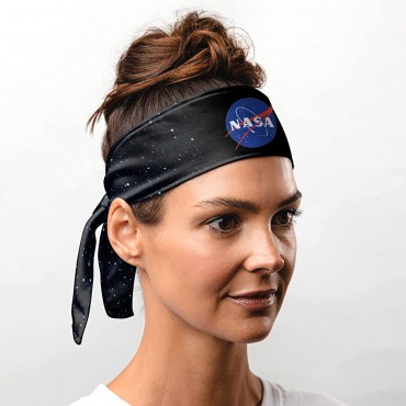 Suddora NASA Tie Headband Ninja Style Headband for Workout Sports and NASA Event Accessories - B9EK4RBIF