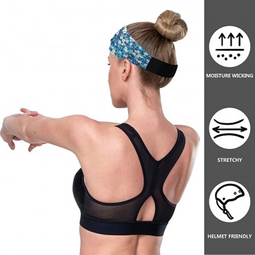 susiyo Spring Wild Flowers Headband for Women Sweatband Hair Sweat Wicking Head Bands Non-Slip for Workout Yoga Running Fitness Exercise Sport - B2TBQ8WWZ