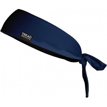 TREAD BANDS TreadBands All Terrain Tieback Non Slip Headband Solid Colors Navy Blue - BCVEVSSRF