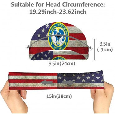 Us Navy Intelligence Spy Navy Unisex Running Headband Suitable for Running Cycling Basketball Yoga Fitness Workout Elastic Hair Band - B2L1INAZA