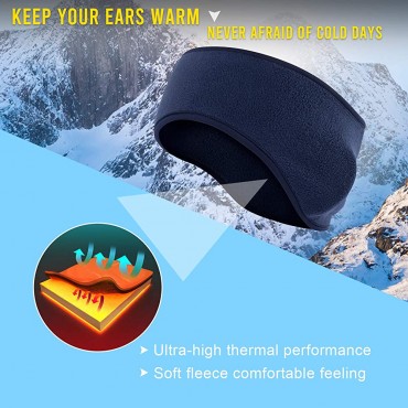 YOSUNPING Fleece Ear Muffs Warmers Headband Therma Ear Band for Men & Women for Running Skiing Workout Sports Winter - BU6VDLWHO