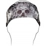 Zanheadgear Davinci Skull Headband Black White osfm HB003 - BTYCYAYLC