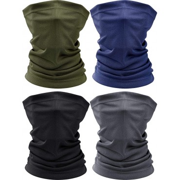 4 Pieces Summer Face Scarf Mask Dust Sun Protection Thin Breathable Neck Gaiter Windproof Color Set 1 - BVNGKGB3J