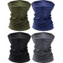 4 Pieces Summer Face Scarf Mask Dust Sun Protection Thin Breathable Neck Gaiter Windproof Color Set 1 - BVNGKGB3J