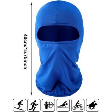 6 Pieces Balaclava Face Cover Sun Protection Cover Breathable Long Neck Cover for Outdoor Activities - B7FKX4CHP