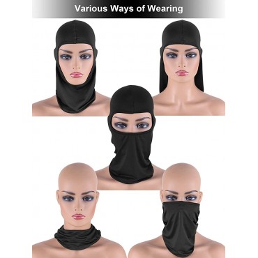 6 Pieces Face Balaclava Cover Ice Silk UV Protection face mask Full Face Cover for Women Men Outdoor Sports - BVRJX62ZO
