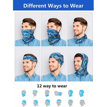 8 Pieces Summer UV Protection Neck Gaiter Scarf Balaclava Breathable Face Cover Scarf - B62Z58YOZ