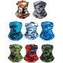 8 Pieces Summer UV Protection Neck Gaiter Scarf Balaclava Cooling Breathable Face Cover Scarf - B36OCLYSI