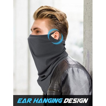 9 Pieces Ear Loop Face Bandana Cover Scarf Unisex Neck Gaiter - BM3EE72BR