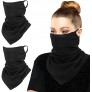MoKo Scarf Mask Bandana with Ear Loops 3 Pack Neck Gaiter Balaclava Dust UV Sun Protection Outdoors Face Mask for Women Men - BK2MW4CRT