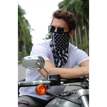 Multi-Pack Face Bandana with Ear Loops Neck Gaiter Face Scarf Neck Cover Face Cover for Men Women and Teens - BBMYR9KC3