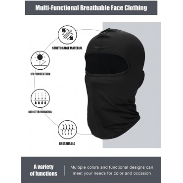 SATINIOR 9 Pieces Balaclava Full Face Mask UV Sun Protection Face Cover Summer Cooling Neck Gaiter Breathable Windproof Hood - BU2J99N6L