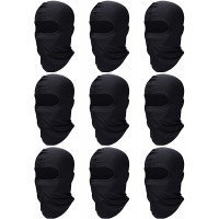 SATINIOR 9 Pieces Balaclava Full Face Mask UV Sun Protection Face Cover Summer Cooling Neck Gaiter Breathable Balaclava Black Windproof Hood for Motorcycle Cycling Running Ski Outdoor Use - B4HIZQCA7