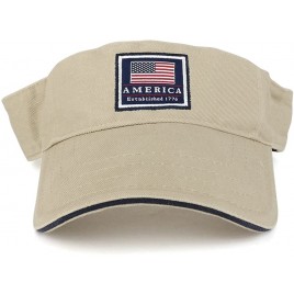 Armycrew America Established 1776 Embroidered Cotton Washed Twill Visor - BUPD4LB3C