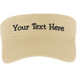 Custom Visor Hat Embroider Your Own Text Customized Adjustable Fit Men Women Visor Cap - B3L8EJZZH