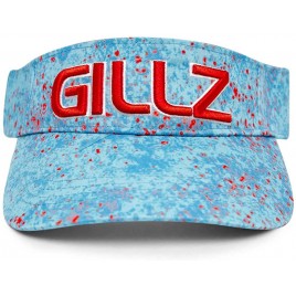 Gillz Men's Fishing Embroidered Logo Adjustable Sun Protection Mid-Crown Lightweight Visor - BAZVHWKJT