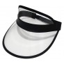 Retro Beach Colored Plastic Clear Sun Visor Hat Black One Size - BLSFIIF88