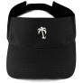 Trendy Apparel Shop Palm Tree Embroidered Summer Adjustable Visor Black - BOHP03F6B