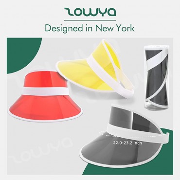 zowya PVC Sun Visor Hat for Women Men Plastic Clear Visor Caps Beach Tennis Cap 1-Hat - BM4NBCCLT