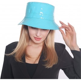 A&O International Faux Patent Leather Bucket Hat Glossy for Women - BONMT1ADI