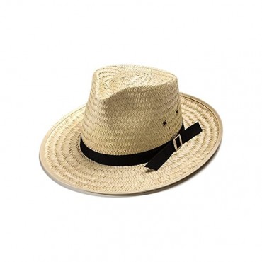 Amish-Made Straw Sun Hat Classic Design Sunhat with Pinched Front - BSYLUCPAN