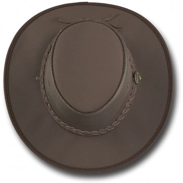 Barmah Hats Canvas Drover Hat 1057BE 1057KH 1057BR 1057BL Brown Small - BN4D19KHK