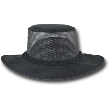 Barmah Hats Foldaway Cattle Suede Cooler Leather Hat Item 1064 - BQSNMV7CZ