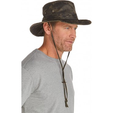 Coolibar UPF 50+ Men's Outback Camo Boonie Hat Sun Protective - BF8ZRM4JN