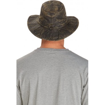Coolibar UPF 50+ Men's Outback Camo Boonie Hat Sun Protective - BI87LYRTG