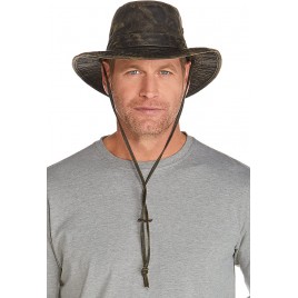 Coolibar UPF 50+ Men's Outback Camo Boonie Hat Sun Protective - BI87LYRTG