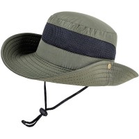Fishing Sun Hat for Men Women Wide Birm UV Protection Breathable Bucket Hat with Adjustable Strap for Fishing Hiking Beach - BZZ4D7L4A