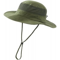 Home Prefer Men's Sun Hat UPF 50+ Wide Brim Bucket Hat Mesh Fishing Hat - BXMVTJZNL
