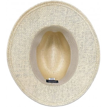 Matte Toyo Straw Safari Sun Hat with 3-Pleat Ribbon Band - B3JB8G1XR