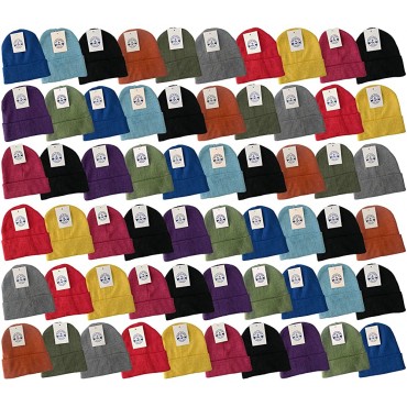 60 Pack of Yacht & Smith Wholesale Beanies Bulk Thermal Winter Hat - BGH8Z25FQ