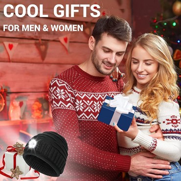 Led Hat Gifts for Dad Grandpa Papa Husband Men Him from Daughter Son Kids Wife Led Beanie Hat with Light Built in Cool Gadgets Mechanic Gifts for Men Who Have Everything Teen Boys Birthday Gift Ideas - B714TYUXL
