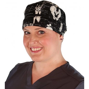 Mens and Womens Scrub Style Working Cap Human Body Skeleton Glows in The Dark - B56E9FQDY