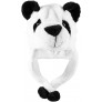 Panda Bear Plush Animal Winter Ski Hat Beanie Aviator Style Winter Short White - BULXKNHC7
