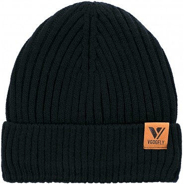 Vgogfly Lined Men Beanie Slouchy Knit Skull Cap Warm Stocking Hats Guys Women Striped Winter Beanie Hat - B8MWVS71I
