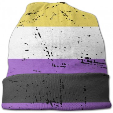 YISHOW Unisex Fashion Flag Beanie Baggy Hat Slouchy Skull Beanie for Men Women - BU2L7YNBG
