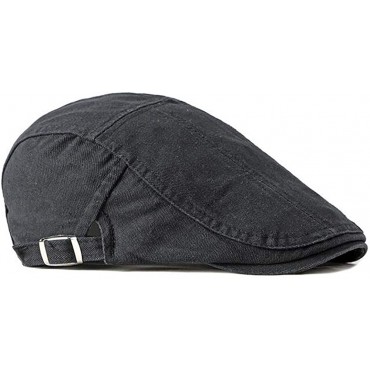 Qunson Flat Cotton Newsboy Cap Ivy Gatsby Cabbie Hats for Men Women - B3TTB8M2Y
