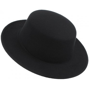 Adult Women Men Flat Top Hat Fedora Hats Trilby Caps Panama Hat Jazz Cap - B7503FK2O