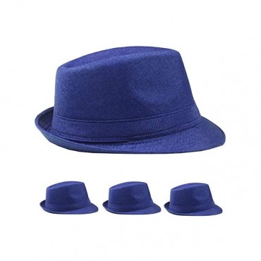 AROKAN Fedora Hat Men Women Beach Party Trilby Fedora Hat Summer Style Banded Sunhats - BVPXM5QME