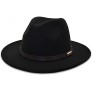 Gossifan Fedora Hats for Men Wide Brim Panama Hat with Classic Belt - BNSL10SWF