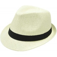 NAVISIMA 1920s Panama Style Fedora Hats for Kids Teeangers Men and Women Sun Fedora Hat with Band Trilby Summer Beach Hat - BKUJYS51J
