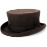 Trendy Apparel Shop Men's Short Crown Wool Felt Top Hat - BJNTCV7WF