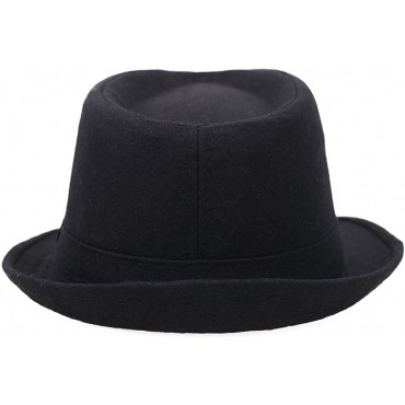 YoungLove Men's Classic Manhattan Structured Trilby Fedora Hat for Women - BWBYCF190
