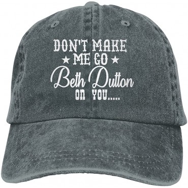 ATOOU Don't Make Me Go Beth Dutton On You Cowboy Hat Unisex Adjustable Cowboy Cap Fashionable Personality Deep Heather Grey - B27BJ5XJJ