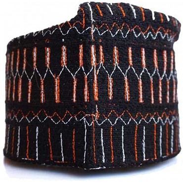 Mbariket Nigerian African Men's Cotton Aboki Hausa Cap Hat Made in Nigeria 22 in - BWINSOEYJ