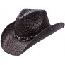 Peter Grimm Ltd Men's Vado Skulls And Rings Hat Band Straw Cowboy Black One Size - B3MR5U7O7